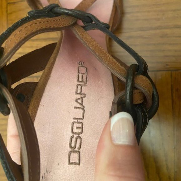 DSQUARED Strappy Brown Heels - Picture 4 of 5